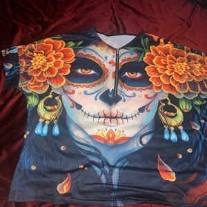 Colorful Day of the Dead Graphic T-Shirt